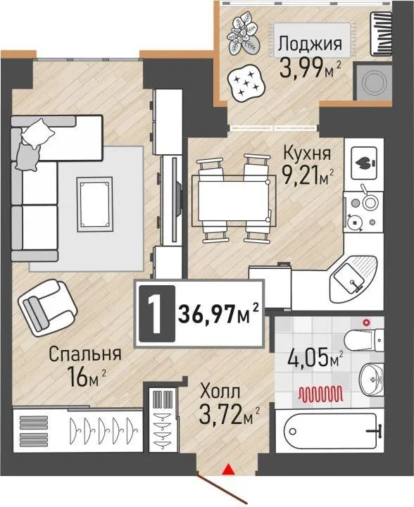 Планировка К1-36.97-3