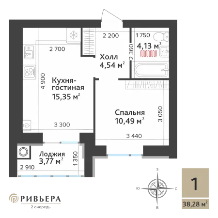 1-комнатная квартира
